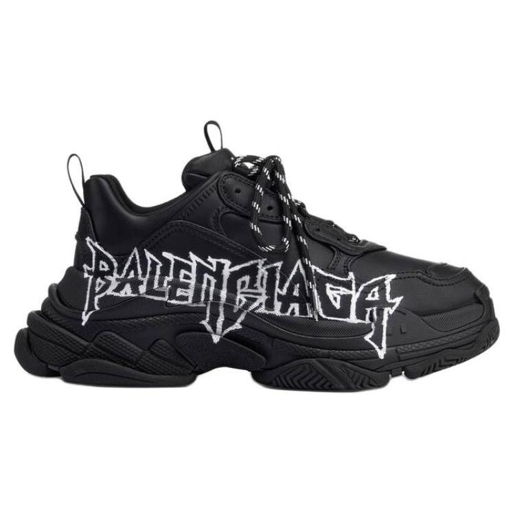 (WMNS) Balenciaga Triple S DIY Металл 'Черно-белый' Женские 524039W2FAY1090