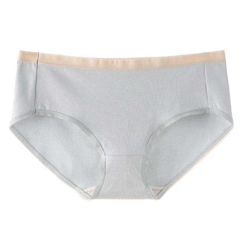 Underwear Women's Cotton 7A Antibacterial Crotch Midwaist Seamless Briefs Triangle Underpant