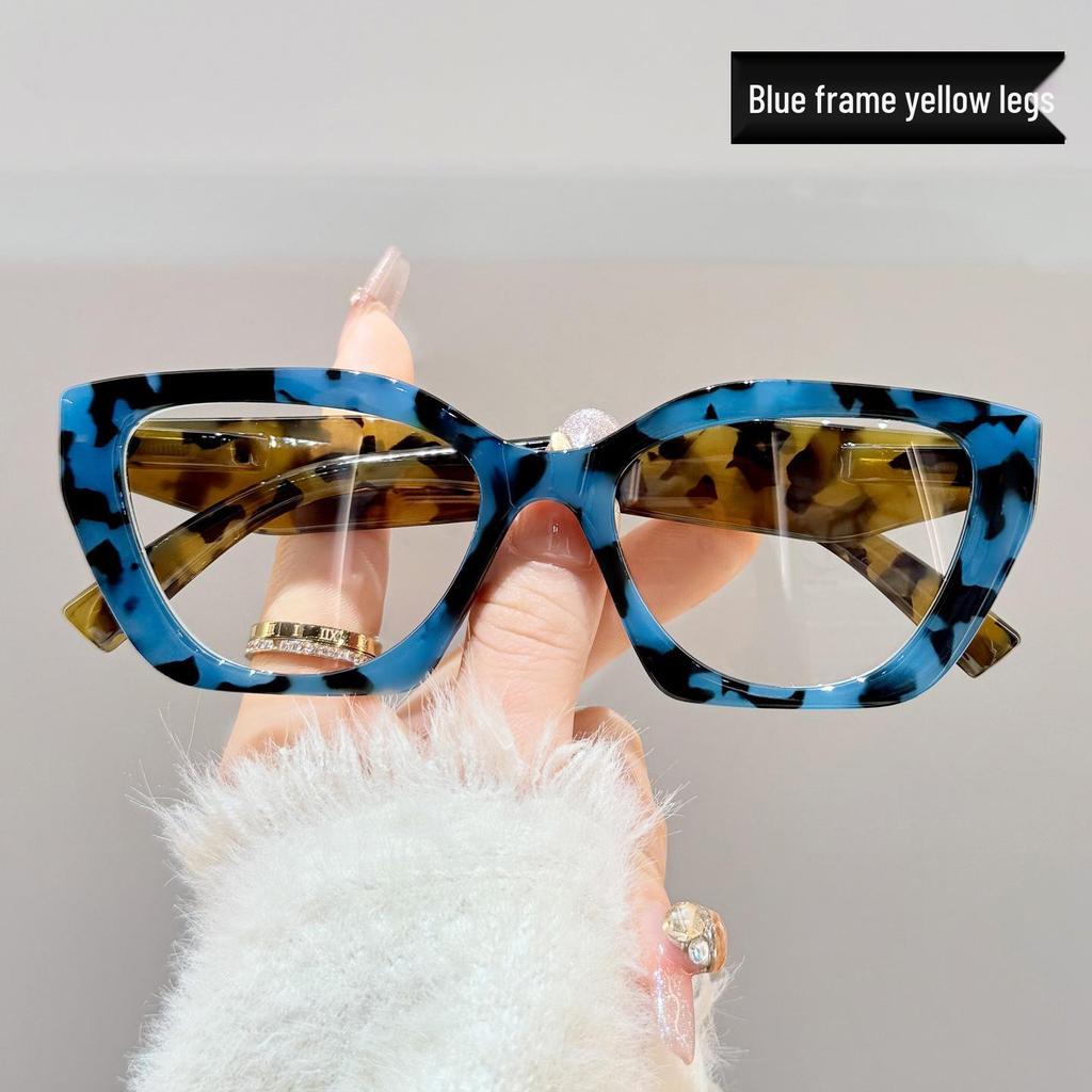 Женские ретро-очки для пресбиопии с леопардовым принтом и оправой с цветочным узором - Модные большие оправы для среднего и пожилого возраста.