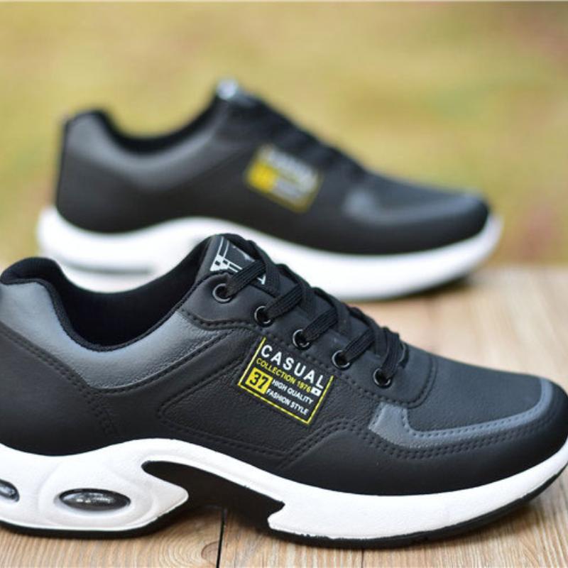 Мужская модная спортивная обувь большого размера, кожаные повседневные кроссовки с низким верхом, мужская обувь
