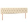 LED Headboard Cream 180x7x78 88 cm Fabric