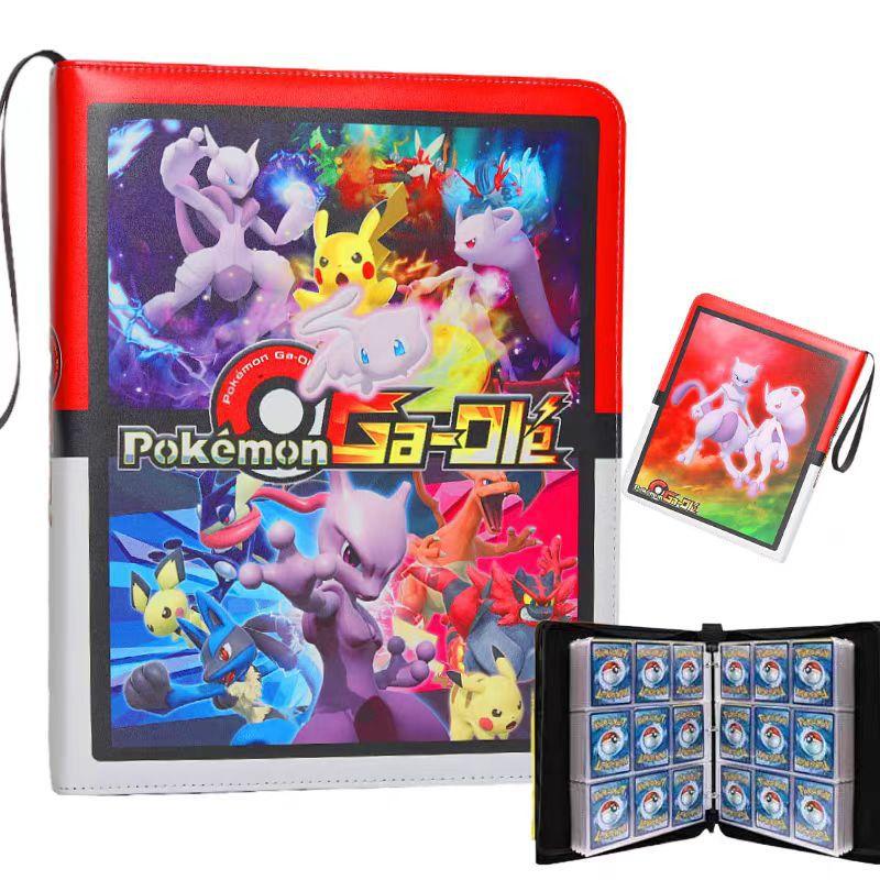 Card Album 4-Pocket Binder 50 Pages 400 Slots PU Leather Portable Card Holder