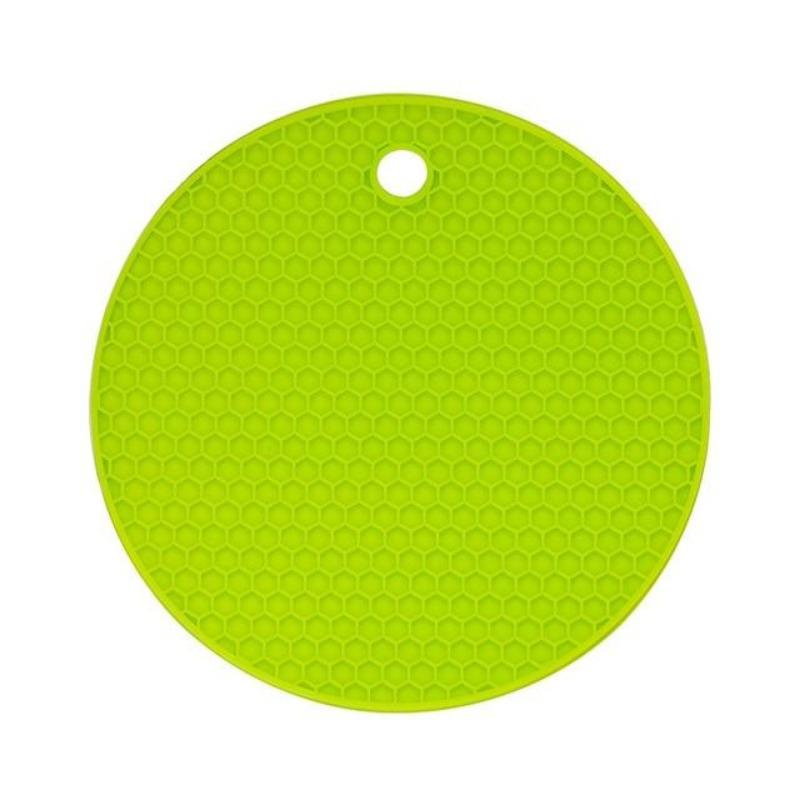 Round Insulation Silicone Mat Non-Slip Heat-Resistant Anti-Scalding Honeycomb Microwave Oven Mat Pot Holder Thicken Coasters