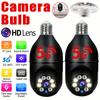 2.4 5G Wifi E27 Bulb Night Vision Camera Surveillance Full Color Automatic Human Tracking 4X Digital Zoom Video Security Monitor