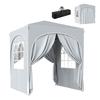 Садовый шатер 2 x 2 м pop up складная палатка регулируемая высота защита от УФ-лучей 50+ 4 боковые панели сумка светло-серый