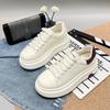 Love Little White Shoes Women's Spring New Lightweight Women's Shoes Versatile Thick-soled Heightening Sports and Leisure Board Shoes