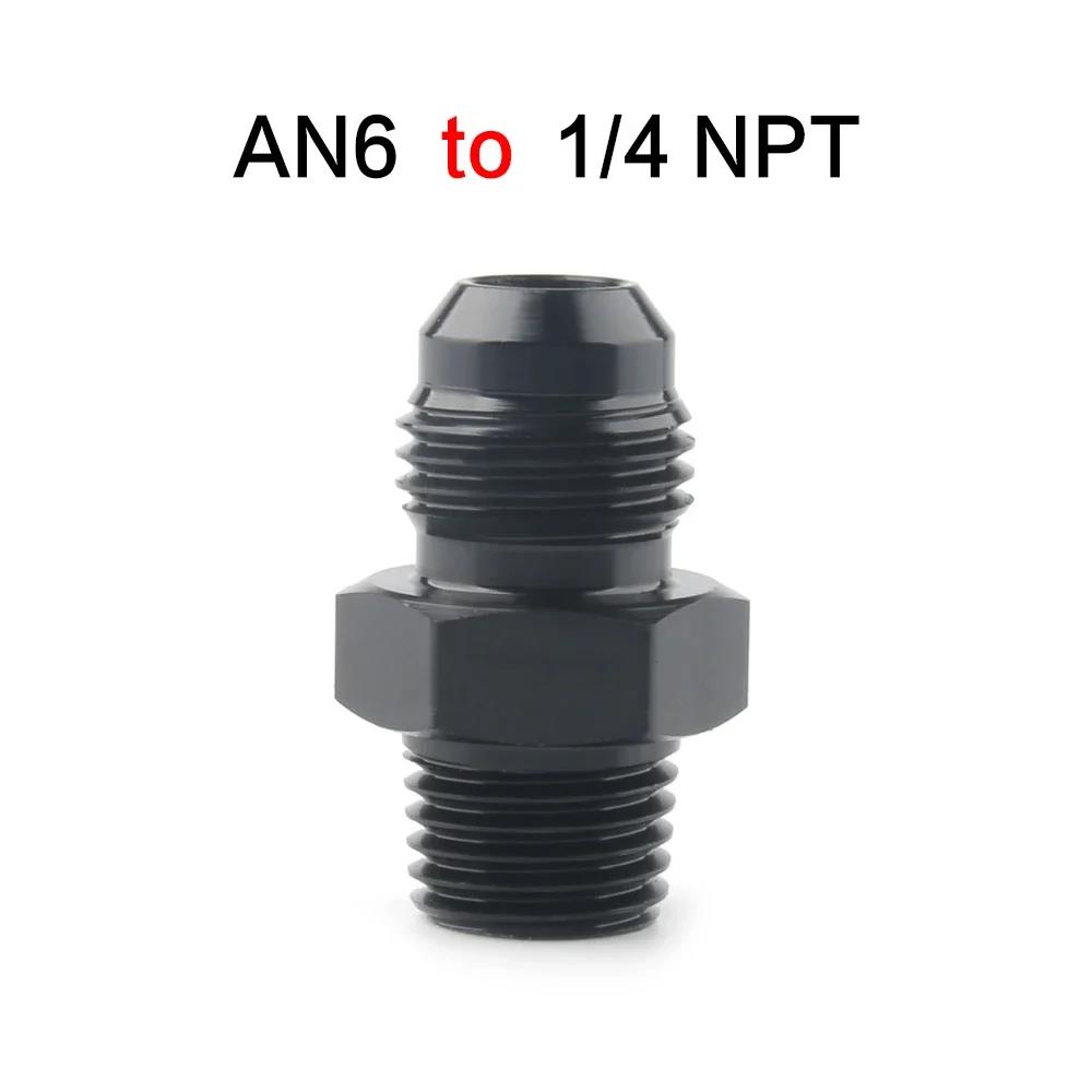 Aluminum Straight Fuel Hose Adapter Pipe Thread Fitting AN3 AN4 AN6 AN8 AN10 AN12 To 1/8NPT 1/4NPT 3/8NPT 1/2NPT 3/4NPT Fuel System Fittings7
