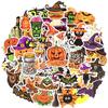 50 PCS Happy Halloween Stickers Horror Bat Ghost Demon Decal Decoration Party Sticker To Scrapbook Car Laptop Luggage Skateboard
