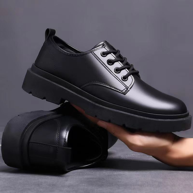Stylish Leather Men's Casual Shoes Classic Men Shoes Lace Up Dress Shoes Thick Sole British Style Moccasins New Chaussure Hommes