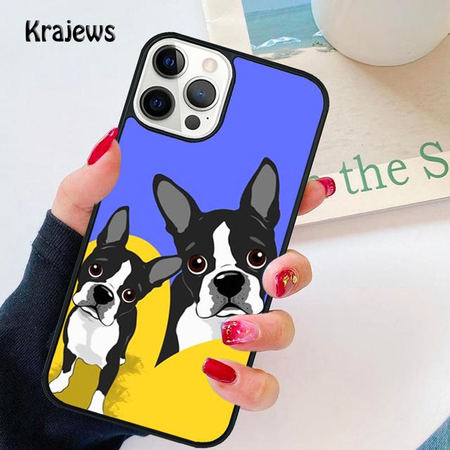Мягкий чехол для телефона с изображением собаки Бостон-терьер для iPhone 14 XR X XS Max 5S 6S 7 8 Plus SE 2020 11 12 13 Pro Max Mini Phone Cover