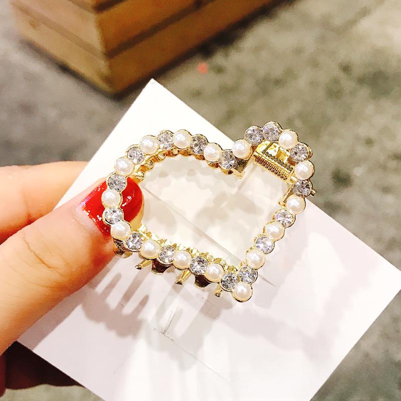 Корейская заколка для волос с жемчугом: Стильный зажим из сплава с гальваническим покрытием для женщин