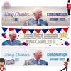 King Charles Iii Coronation Flag Premium Polyester Fabric 50x150cm