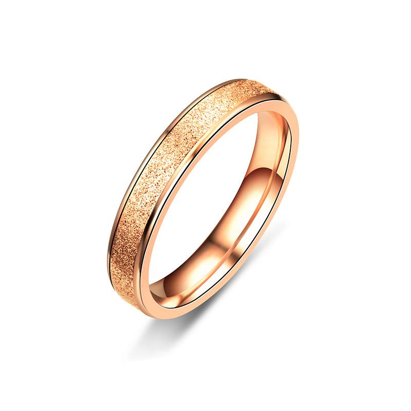 Розовое золото, серебро, матовое кольцо из нержавеющей стали для женщин и мужчин, титановое стальное кольцо, кольца для влюбленных, свадебные украшения