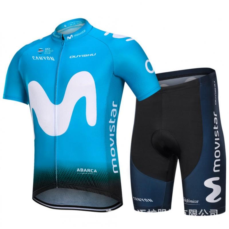 Mens Cycling Jersey Bib Shorts Set Breathable Road Bike Outfit With Gel Pad