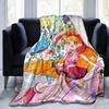 1pc Colorful Adventure Friends Flannel Blanket Soft Warm Throw Blanket for Bedroom Living Room Bed Travel Camping Picnic Gift. M072201149