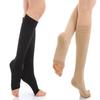 1 Pair Varicose Vein Stocking High Elasticity Air Permeable Anti-Scratch Unisex Compression Knee High Open Toe Support Stocking
