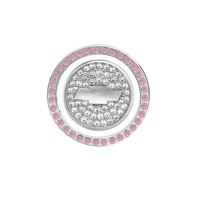 Car Start Switch Button Auto Decorative Diamond Stickers for Chevrolet Silverado Impala Malibu Equinox Cruze Camaro Blazer Aveo