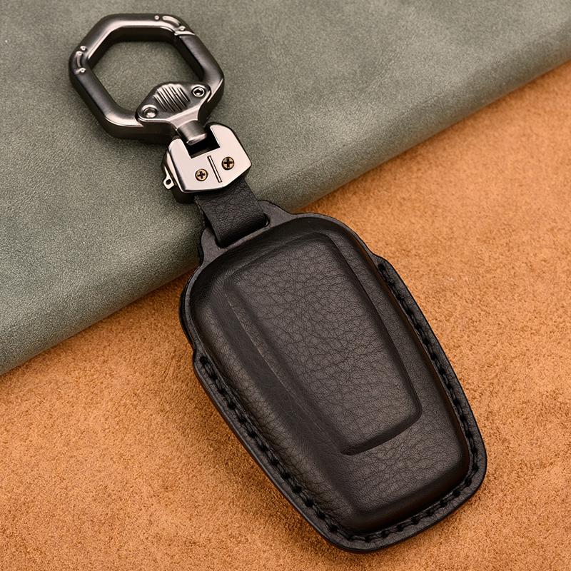 Leather Car Key Case Cover Fob for Toyota Chr C-hr Land Cruiser 200 Avensis Auris Corolla Smart Keychain Shell Accessories Ring