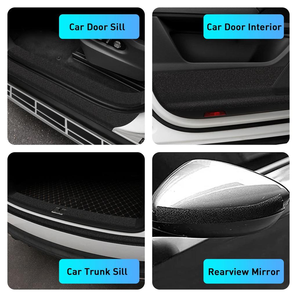 5 м Защитная наклейка на дверь автомобиля от столкновений, полоски пленки из углеродного волокна, защита от царапин, защитные ленты для кромок, уплотнение сзади