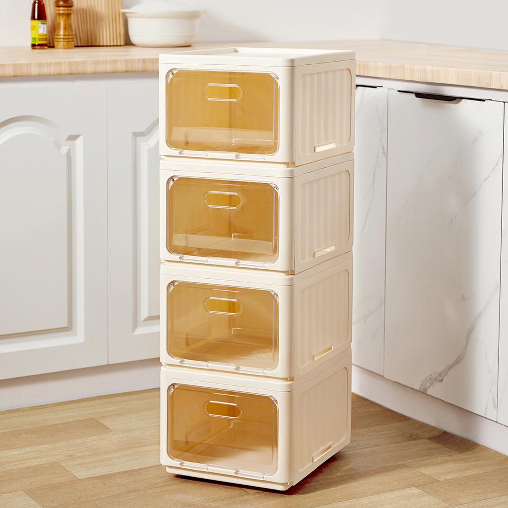 Складной ящик для хранения для баночек со специями, пластиковый складной контейнер для хранения, многофункциональный штабелируемый органайзер для хранения на кухне