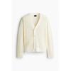 Кардиган HM Hole Knit Regular Fit кремовый