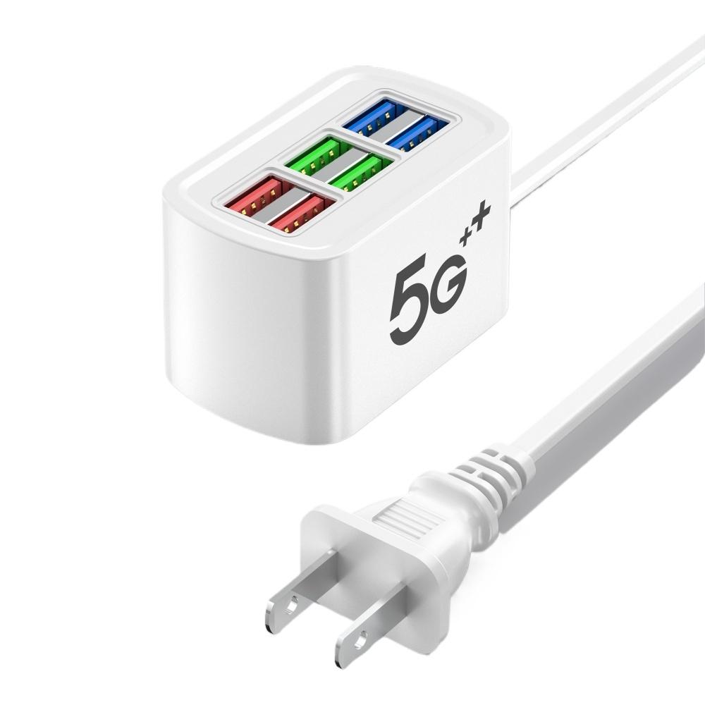 Универсальный сетевой фильтр Электрическая розетка 6 USB-портов Многофункциональный удлинитель Настольная розетка Вилка ЕС США Адаптер для зарядки телефона