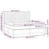 VidaXL Slat Bed Base with Mattress and LEDs, Upholstered Bed with Headboard, Double Bed, Adult Bedroom Bed, 3138583