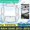 Полностью покрывает солнцезащитные козырьки для Toyota Rav4 XA40 2013 2014 2015 2016 2017 2018 автомобильные аксессуары Защита от солнца козырек для бокового окна Shaby