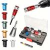 Набор инструментов 8 в 1: инструмент для зачистки проводов и сверло-твистер, металл/алюминий, с красной ручкой и кейсом для хранения для электриков, инструмент для зачистки проводов