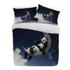 Moon Night Sky Panda Bamboo Star Animal Duvet Cover With Pillow Case Custom 3pcs Bedding Set Quilt Cover Double Bed Home Textile