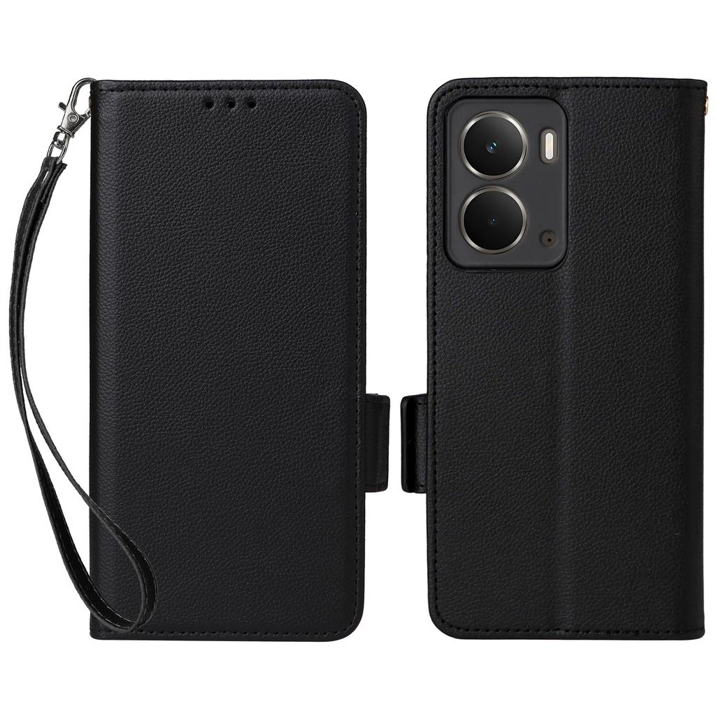 Чехол для Realme Neo7x 5G/P3 5G с ремешком на запястье, текстура личи, кошелек из ПУ кожи, чехол для телефона