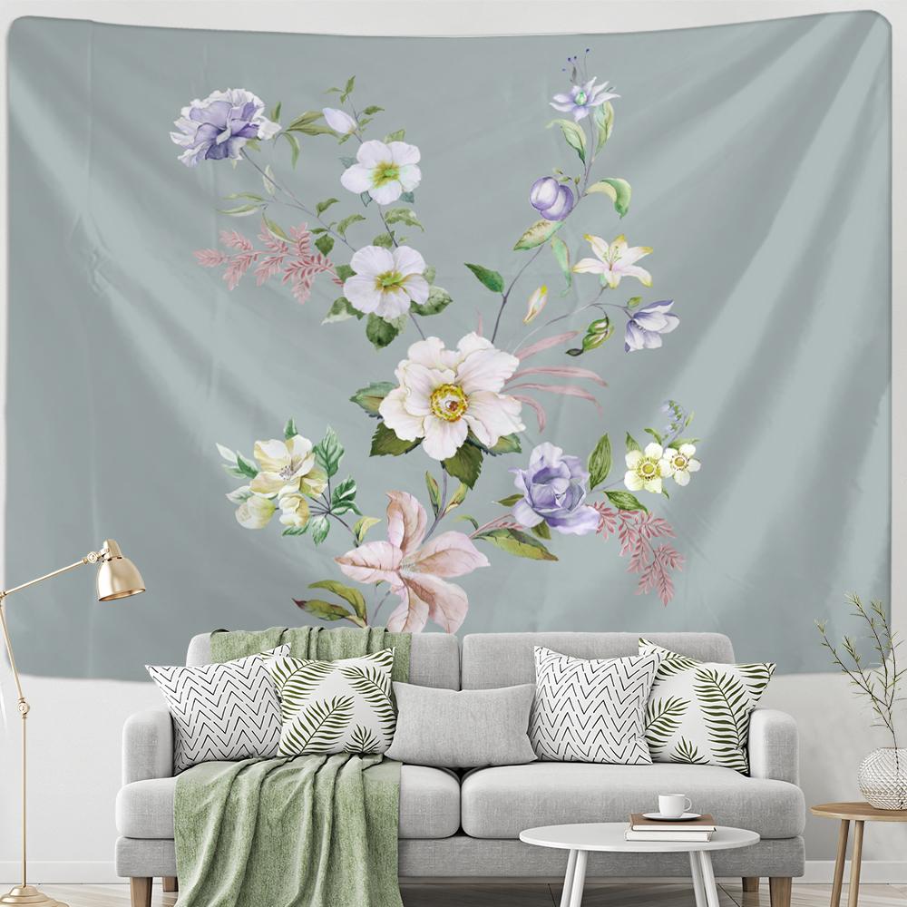 Цветок магнолии, декоративная живопись, гобелен, настенное искусство, простой и свежий Ins, эстетический фон для комнаты, тканевый декор