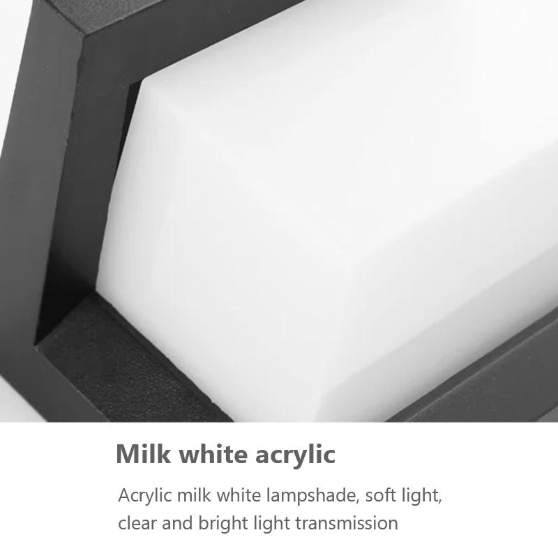 Modern LED Wall Lamp Garden Outdoor Waterproof Door Wall Lamp Courtyard Lamp Retro Living Room Bedroom Balcony Wall Light