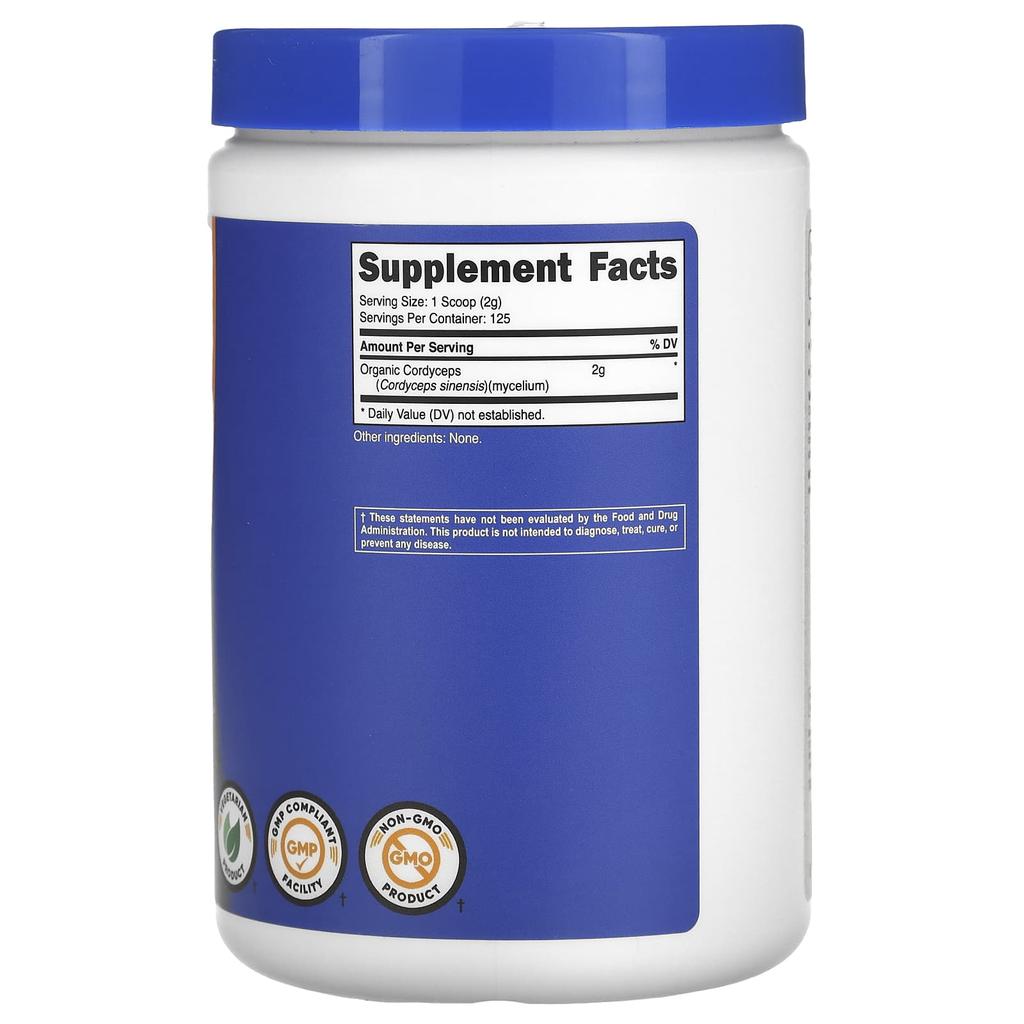 Nutricost Organic Cordyceps, Unflavored, 8.8 Oz (250 G)