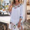 Bikini Cover Up Hollow Out Crochet Patchwork Summer Loose-fitting Sun Protection
