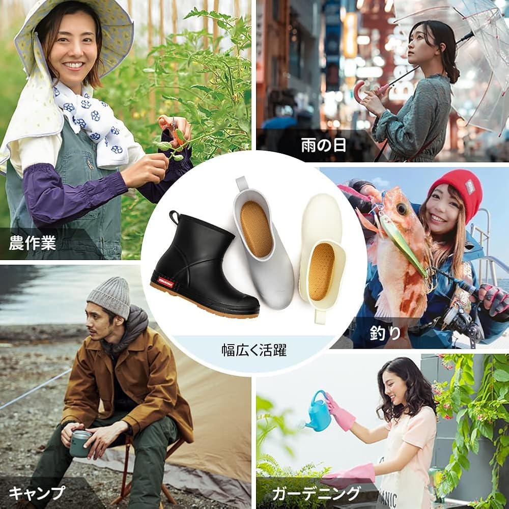 MERPHINE Rain Shoes, Rain Boots, Waterproof Shoes, Work Boots, Rain Shoes for Men and Women,