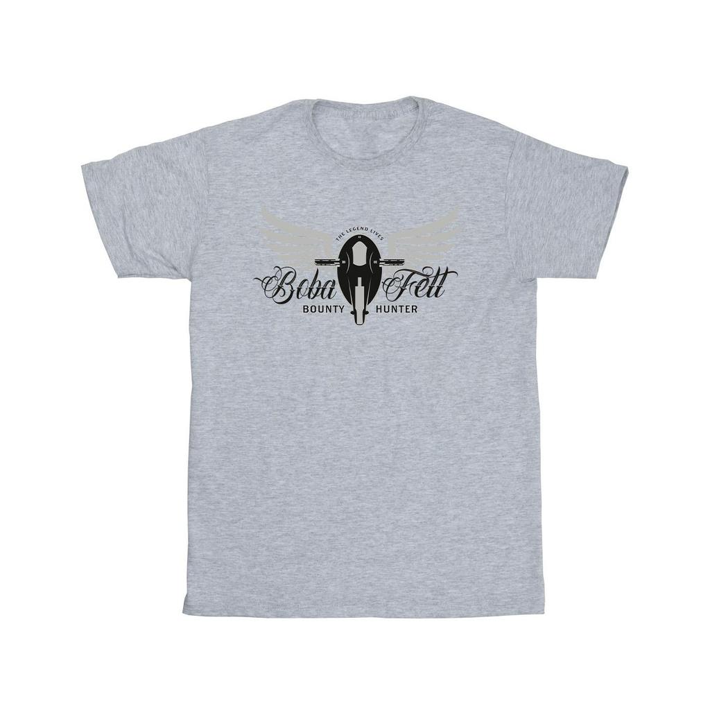 Star Wars Mens The Book Of Boba Fett Legend Lives Ship Crest T-Shirt