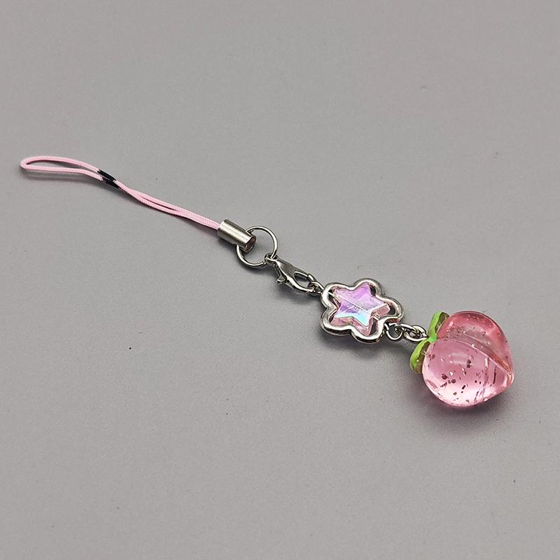 Y2K милый розовый персиковый телефонный шнурок свежий сладкий мобильный телефон цепочка девичий ремешок для мобильного телефона сумка кулон брелок для девочек подарок