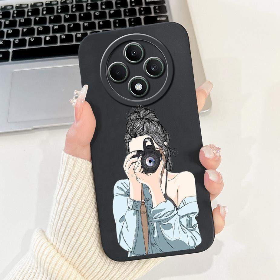 Чехол для Oppo Reno12 F 4G CPH2687 Новый Роскошный Конфетный Покрашенный Чехол Ударопрочный Чехол для Телефона Для Oppo Reno 12F Reno12 FS 5G Мягкая Оболочка