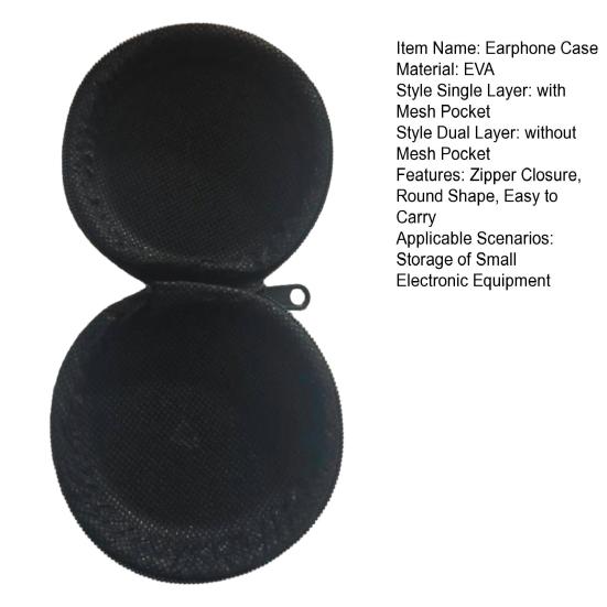 Портативный чехол для хранения наушников на молнии, чехол для наушников-вкладышей с коробкой для хранения, чехол для гарнитуры