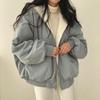 Double Sided Jacket Women Oversize Hooded Coats Female Winter Warm Thickened Jackets Ladies Vintage Fluffy Outerwears