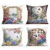 Наволочка для украшения дома, Дизайн с узором в китайском стиле с цветами и птицами, Мягкая и удобная, Чехол для подушки на диван и кресло