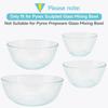 2-Pack Silicone Lids for Pyrex Sculpted Glass Mixing Bowls - Small Sizes Only Fit with 7401-S 3-cup, Dishwasher & Microwave Safe, Blue (Lids Only)