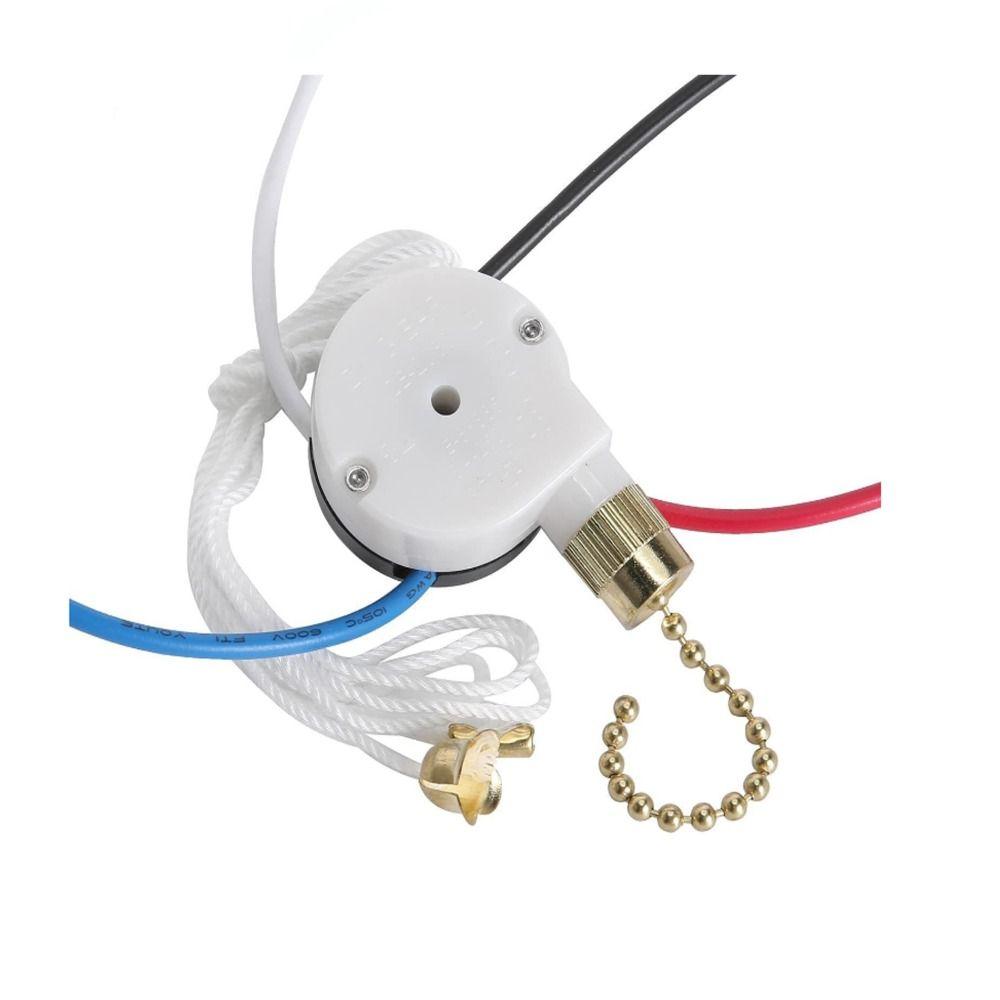 Nickel Ceiling Fan Switch ZE-208s Fan Pull Chain Switch for Fan Light Replacement Light Switch