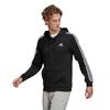 Adidas Mens 3 Stripes French Terry Full Zip Hoodie