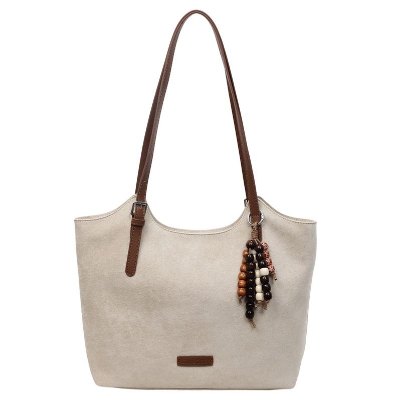 Премиальная замшевая сумка под мышкой женская 2025 новая ретро модная сумка на плечо большой вместимости сумка-тоут для поездок на работу