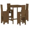 VidaXL 5-piece Garden Bar Set Honey Brown Solid Pine Wood, Pub Set, Patio Bar Set, Set 3157772