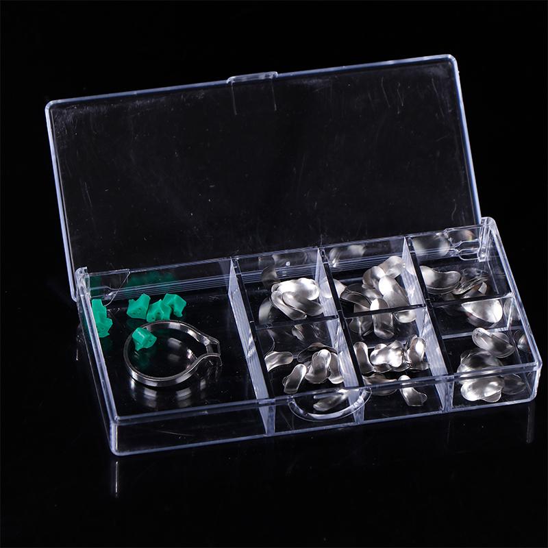 60 шт./кор. стоматологические секционные контурные металлические матрицы матричное кольцо с силиконовыми дельта-клиньями стоматологические инструменты