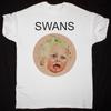 Винтаж SWANS Группа TO BE KIND Плотный Хлопок Белая Полный Размер Футболка J763