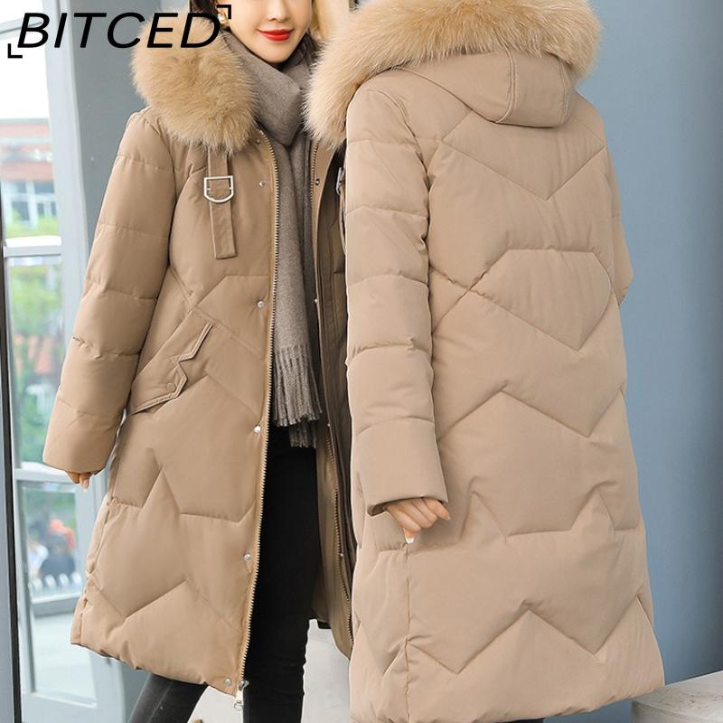 BITCED Women's Padded Coat - Plus Size, Mid-Length Winter Jacket